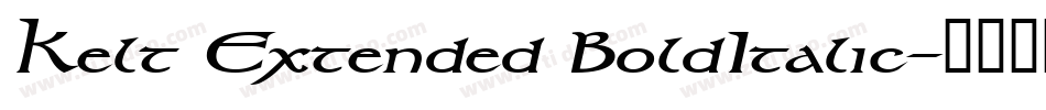 Kelt Extended BoldItalic字体转换